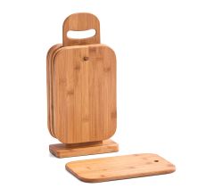 ZELLER 25265 Brettchenständer-Set, 7-tlg., Bambus, ca. 15 x 7 x 32 cm