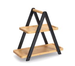 ZELLER Etagere 25354 Bambus, schwarz