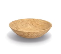 ZELLER 25646 Schale aus Bambus, ca. Ø 34,5 x 8 cm