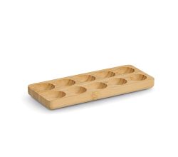 ZELLER 25647 Eierhalter aus Bambus für bis zu 10 Eier, ca. 24,5 x 10 x 2 cm
