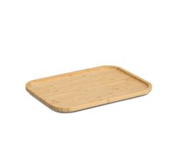 ZELLER 25657 Serviertablett aus Bambus, ca. 33 x 24 x 1,5 cm