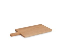 ZELLER 25682 Schneide-/ Servierbrett mit Griff, Eiche, ca. 53 x 26 x 1,9 cm
