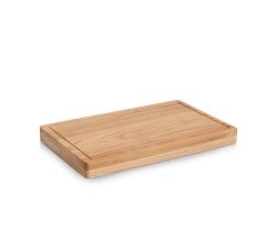 ZELLER 25686 Schneidebrett mit Saftrille, Eiche, ca. 48 x 31 x 4,5 cm