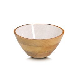 ZELLER 25698 Schale BEIGE, Mangoholz, ca. Ø 25 x 12 cm