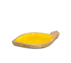 ZELLER 25706 Servierschale LEMON aus Mangoholz, ca. 37 x 23 x 2 cm