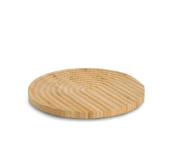 ZELLER 25717 Topfuntersetzer, rund aus Bambus, ca. Ø 25 x 1,5 cm