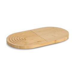 ZELLER 25718 Topfuntersetzer, oval aus Bambus, ca. 35 x 20 x 1,5 cm