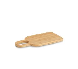 ZELLER 25720 Schneide-/ Servierbrett aus Bambus mit Griff, ca. 30,0 x 15,0 x 1,5 cm