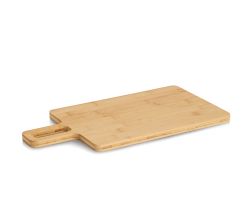 ZELLER 25723 Schneide-/ Servierbrett aus Bambus mit Griff, ca. 43,0 x 22,0 x 1,5 cm