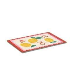 ZELLER 26341 Glasschneideplatte ITALIAN LEMONS aus Sicherheitsglas, ca. 30 x 20 x 0,8 cm