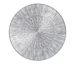 ZELLER 27123 Platzset, Kunststoff, SILBER, ca. Ø 38 cm