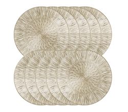 10er SET ZELLER 27124 Platzset, Kunststoff, GOLD, ca. Ø 38 cm