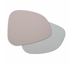 ZELLER 27151 Platzset 2 TONE, Kunstleder, greige/grau, ca. 34 x 42 cm