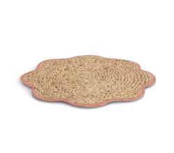 ZELLER 27159 Platzset aus Grasgeflecht, altrosa, ca. Ø 38,5 cm