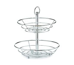 ZELLER Obst-Etagere 27302 Metall, verchromt, ca. Ø 26 x 29 cm