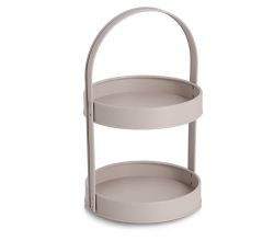 ZELLER Etagere 27375 aus Metall, greige ca. 20,5 x 19,5 x 33 cm