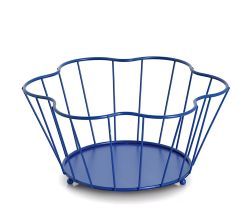 ZELLER 27378 Obstkorb aus Metall, blau ca. 30 x 27 x 14 cm