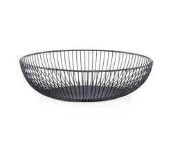 ZELLER Obstkorb 27382 Metall, schwarz, ca. Ø 28,0 x 8,0 cm