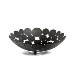 ZELLER 27412 Obstkorb Metall, schwarz, ca. Ø 29 x 8,5 cm
