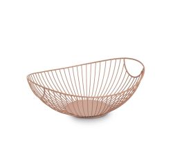 ZELLER 27453 Obstkorb Metall, mocca, ca. 33 x 26 x 11,5 cm