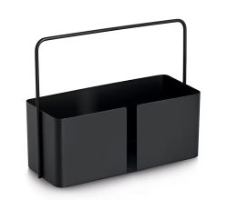 ZELLER 27461 Tragekorb aus Metall, schwarz ca. 30 x 12 x 24,5 cm