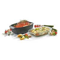 Gänsebräter RUSTICA oval 34 cm mit Deckel, Gusseisen, induktionsfähig / Bräter / Gansbräter